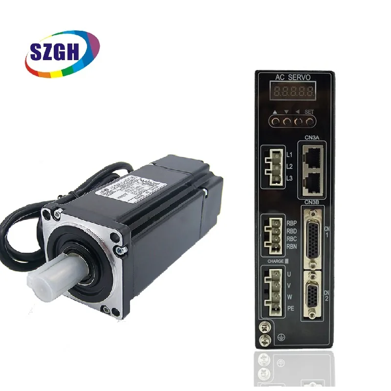 SZGH High Quality 100W  0.32NM  220V AC Servo Motor/engine and matched servo driver SZGH-04010D for CNC kit