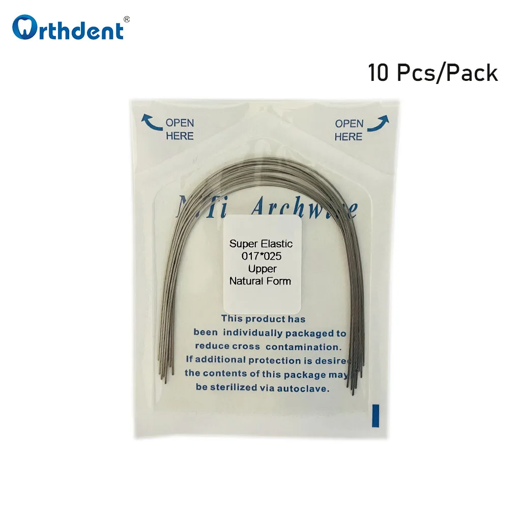 2 Packs Dental Nitinol Memory Wire Arch Top Forms Ortodontic Archwire Round/Rectangular Natural Form Dentistry Accessories