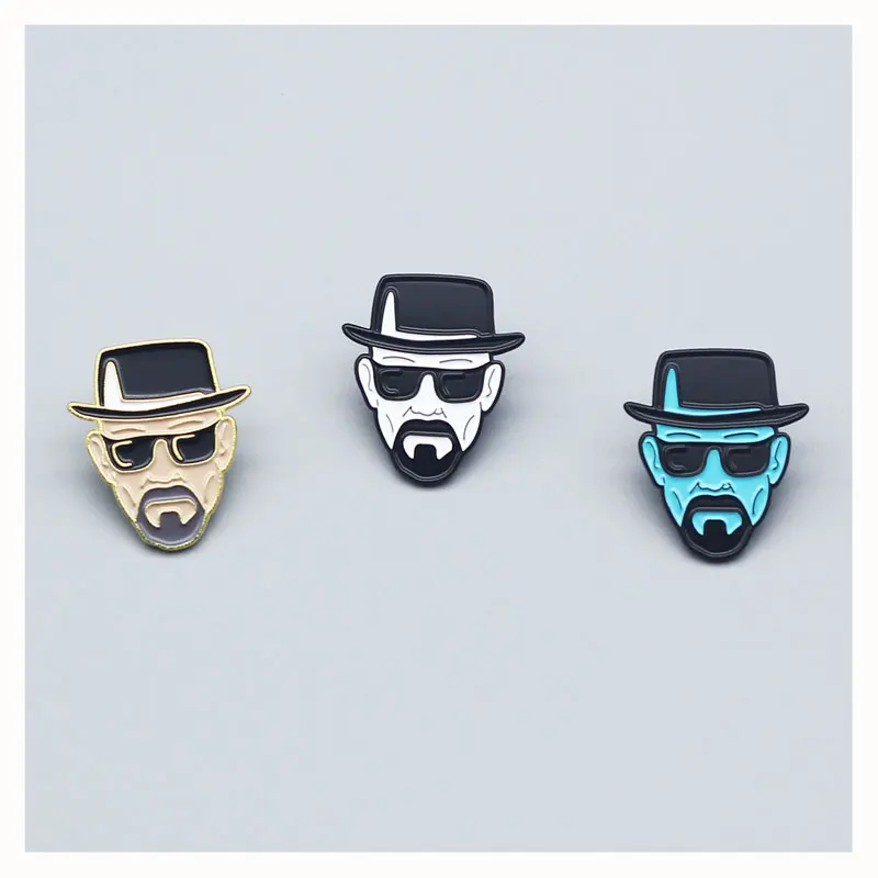 Breaking Bad Enamel Brooch Originality Lapel Badge Denim Jacket Backpack Pin Decoration Children's Fashion Jewelry Gifts