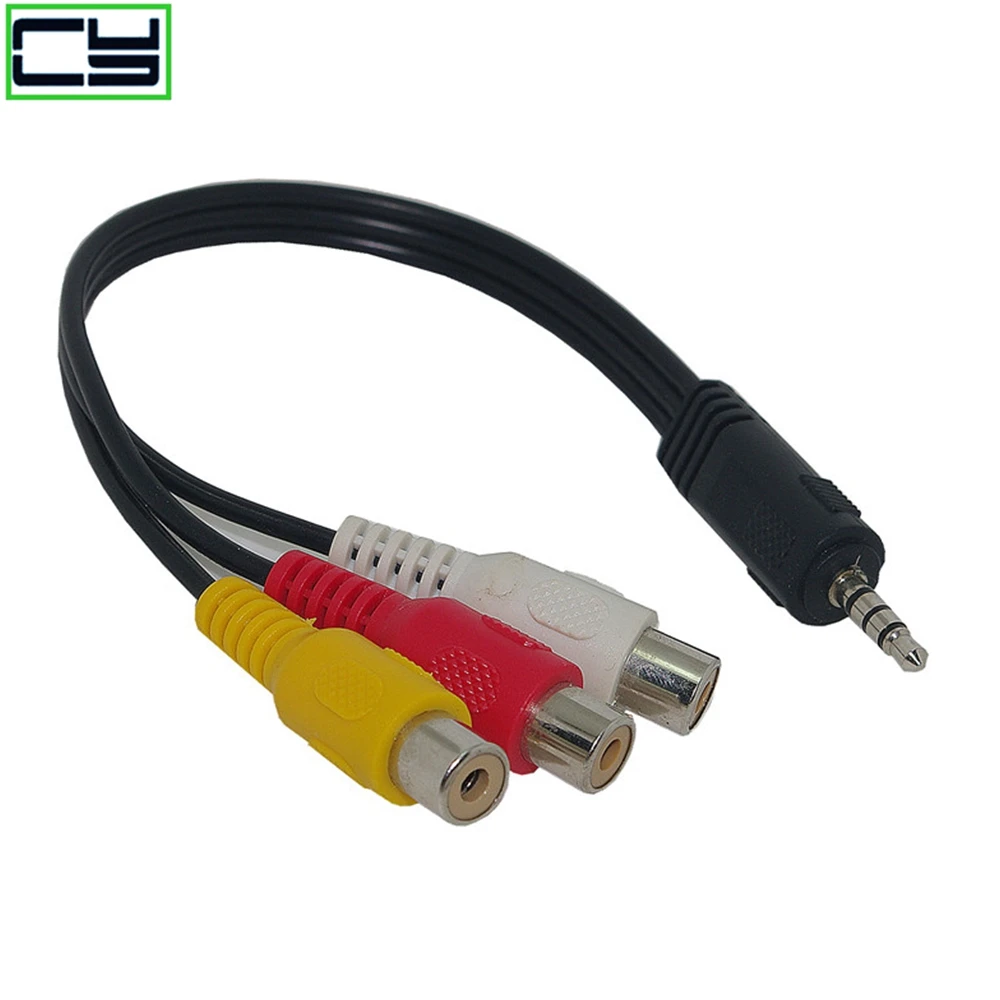 3.5mm Jack Plug Male to 3 RCA Female Adapter to 3.5 AUX audio female Jack for 6 Mi6 Letv 2 pro 2 max2