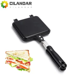Gas Mini Sandwich Maker Iron - Bread Toast Breakfast Machine Waffle Pancake Baking Barbecue Toaster Oven Mold Grill Frying Pan f