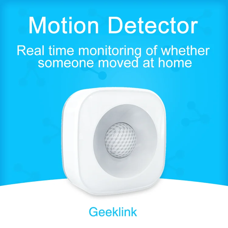 

Geeklink Wireless Motion Sensor Wide-angle Infrared Body Detector Pir Sensor Geeklink Thinker Remote Control Smart Home