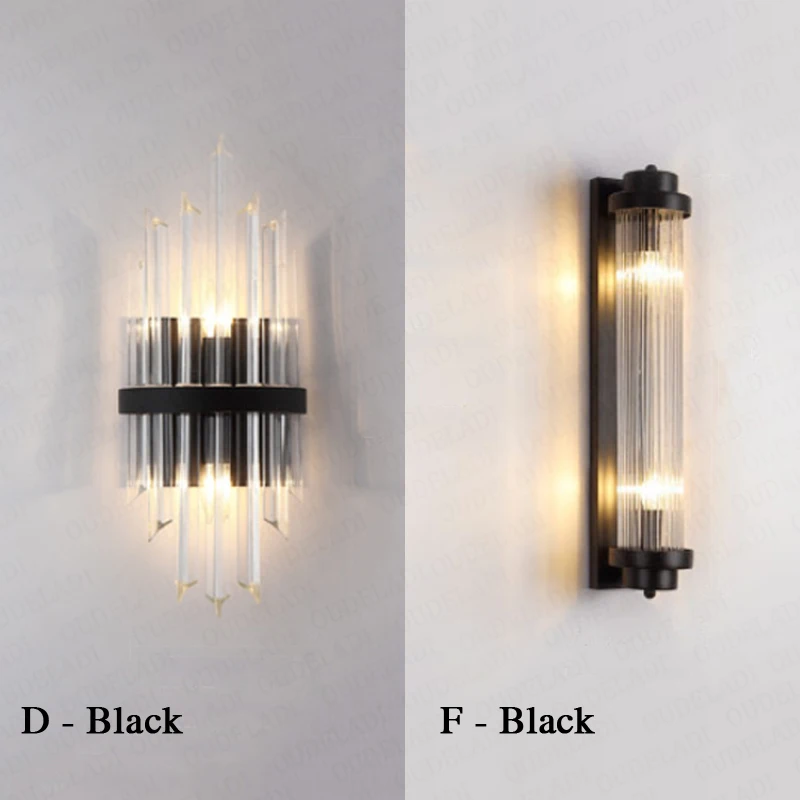 Nordic Golden Luxury wall lamp Indoor Crystal Wall Lamp for Living Room Bedroom Bedside Decor Luminaire Led Wall Light