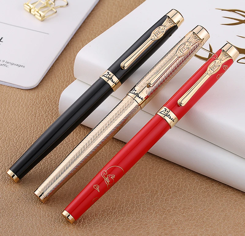 

Picasso 933 Vintage Pimio Avignon Roller Ball Pen Three Colors Engraved Craft Gift Box Optional Business Design Writing Pen