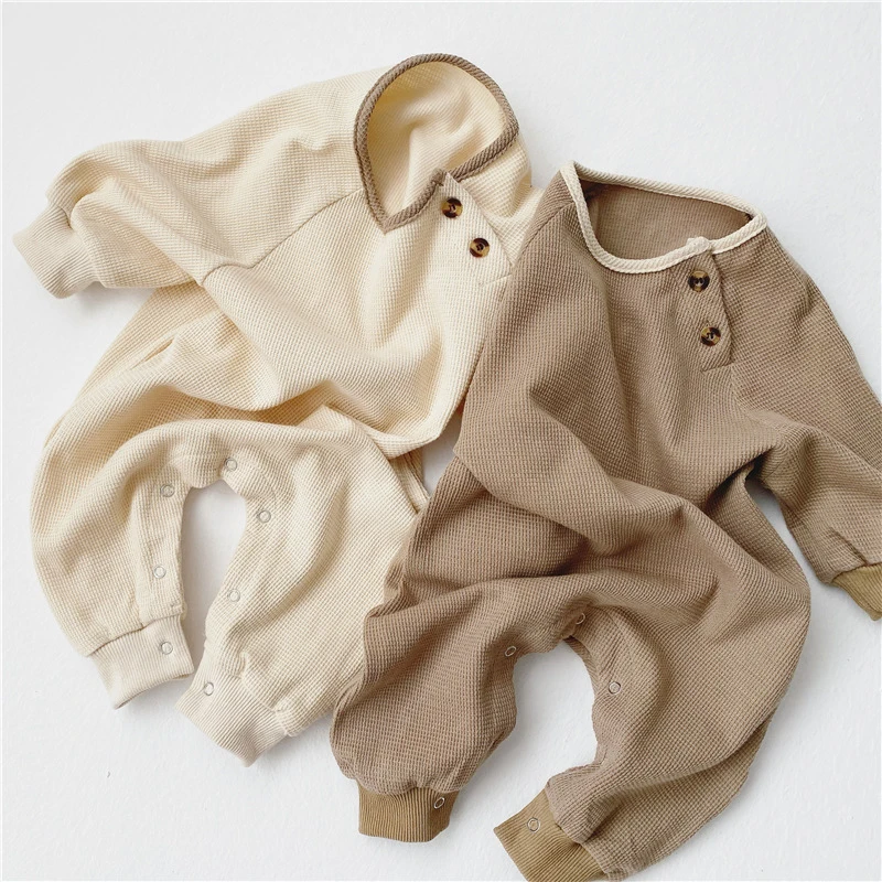 Autumn Infant Baby Boy Girl Romper Cotton Long Sleeve Simple Jumpsuit Baby Girl Boy Clothes Newborn Toddler Outfits