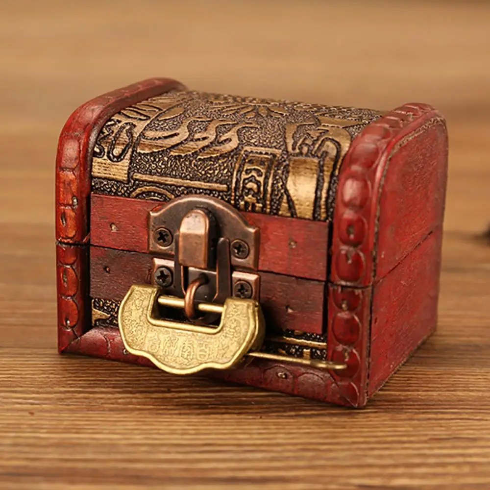 2021 Vintage Retro Case Engraved Jewelry Storage Container Box Treasure Holder Organizer Case with Lock Storage Container