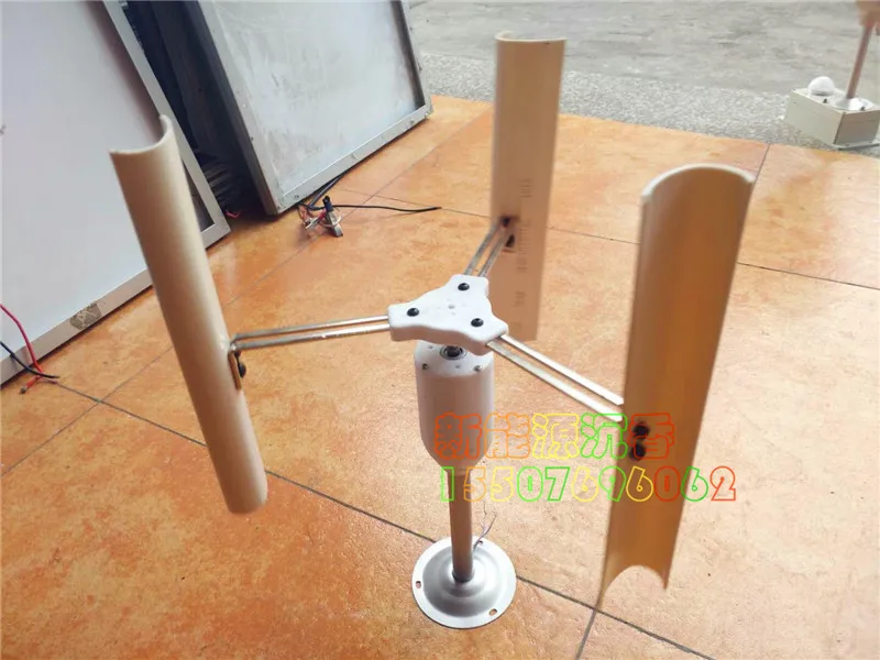 Vertical Axis Wind Energy Generator Model Three-phase Brushless Motor Windmill Toy Night Light Production DIY Permanent Magnet