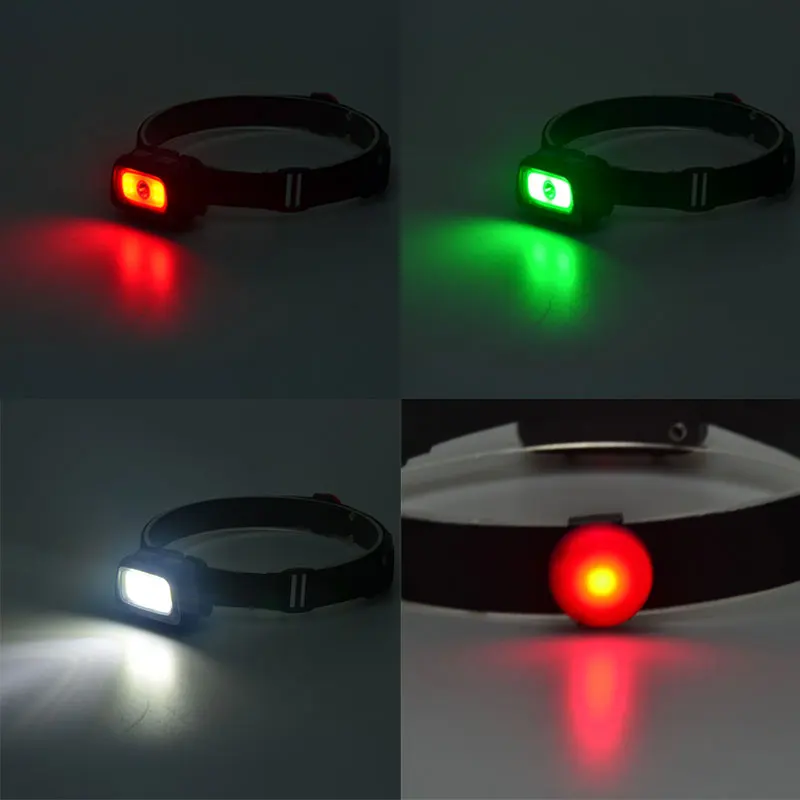 TMWT COB LED Headlamp 1000 Lumen XPE LED Waterproof Red Green Lights AAA Battery Head Torch Flashlight For Night Hunting