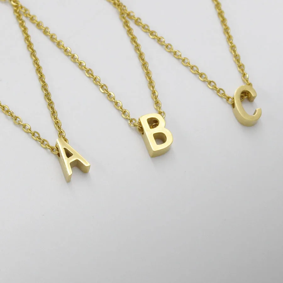 Minimal Initial Choker Name Necklace  Letter Gold A B C D E F G H I J K L M N O P Q R S T U V W X Y Z Women's jewelry gifts