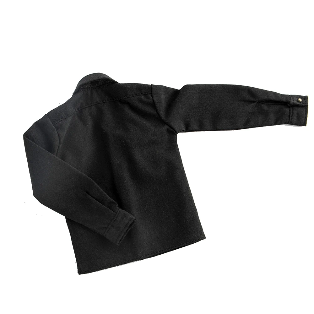 1/6 Schaal Zwart Kraag Sterk Shirt Kleding Accessoires Model voor 12 inch Mannelijke Soldaat Action Figure Body Poppen Speelgoed