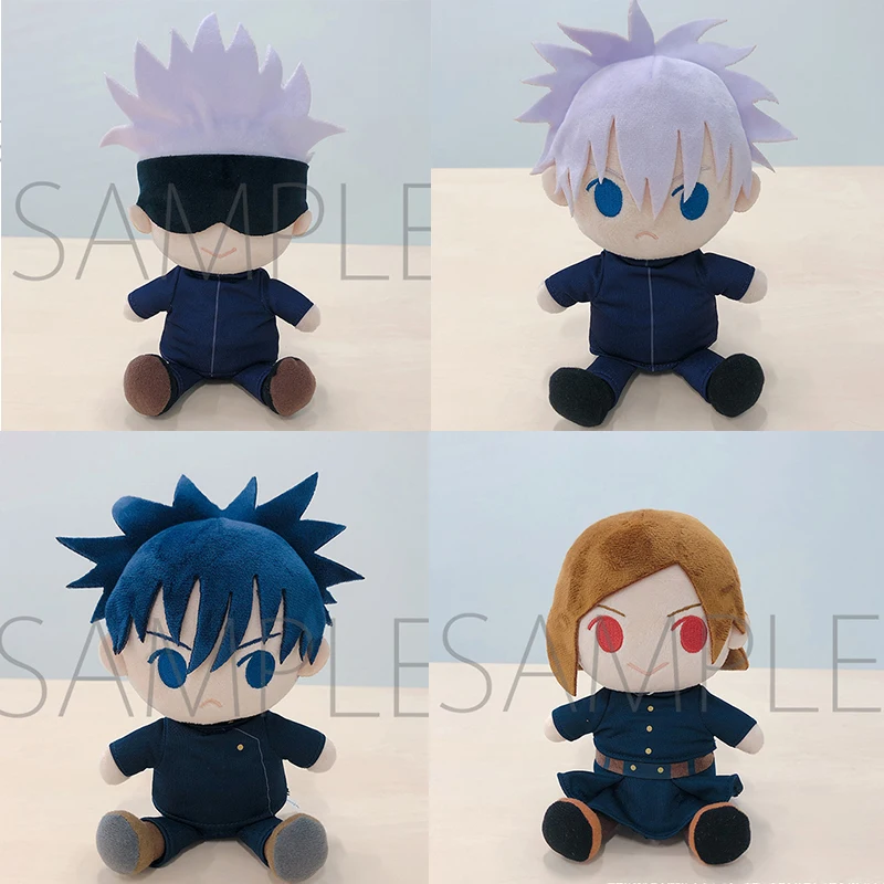 Japan Genuine Stuffed Toys Anime Jujutsu Kaisen 17CM Sitting Posture Plush Doll Jujutsu Kaisen Yuuji Itadori Cartoon Gift Toy