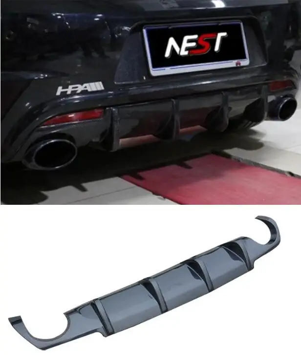 Carbon Fiber Rear Bumper Lip, Auto Car Diffuser Fits For Vw Volkswagen Scirocco R 2009 2010 2011 2012 2013 2014 2015