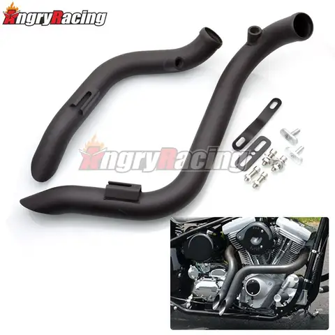 1.75" Drag Pipes Exhaust For Harley Sportster 883 1200 XL 86-13 Dyna 91-17 Softail 186-17 Touring Road King Electra Gilde 84-16