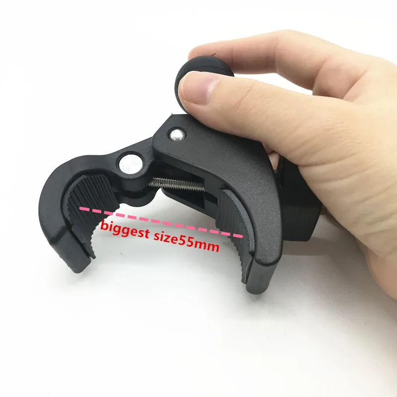 Morsetto per artiglio manubrio per moto Base per montaggio su guida per bici con braccio a doppia presa a sfera in gomma da 1 pollice per Gopro SLR