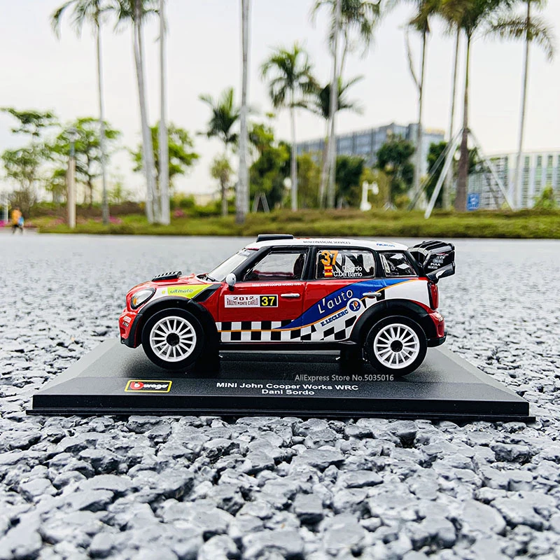 Bburago 1:32 2012 MINI John  Cooper Works #37 Pierre Campana DS WRC Rally Racing Alloy Model Car model Collecting gifts