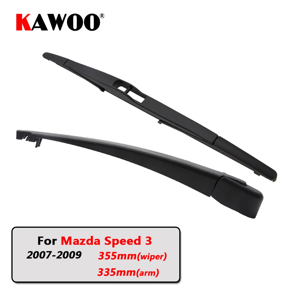 

KAWOO Car Rear Wiper Blade Blades Back Window Wipers Arm For Mazda Speed 3 Hatchback (2007-2009) 355mm Auto Windscreen Blade