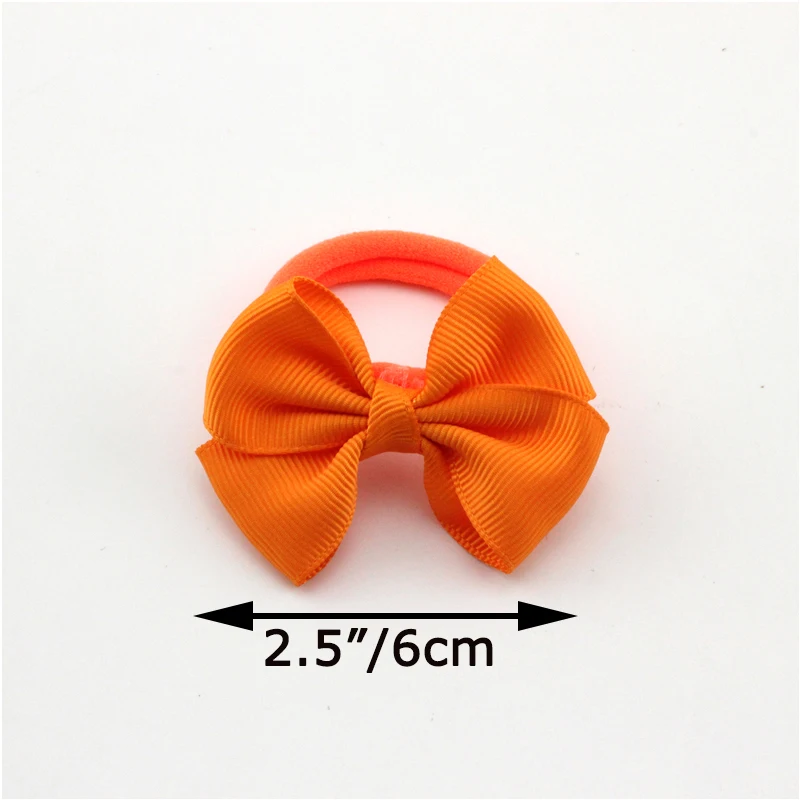 Pick 10 Girls Elastic Hairbands Baby Small Hairbows with Rubber Bands hair rope Children Ribbon Bows Hair Circle Kids Headbands