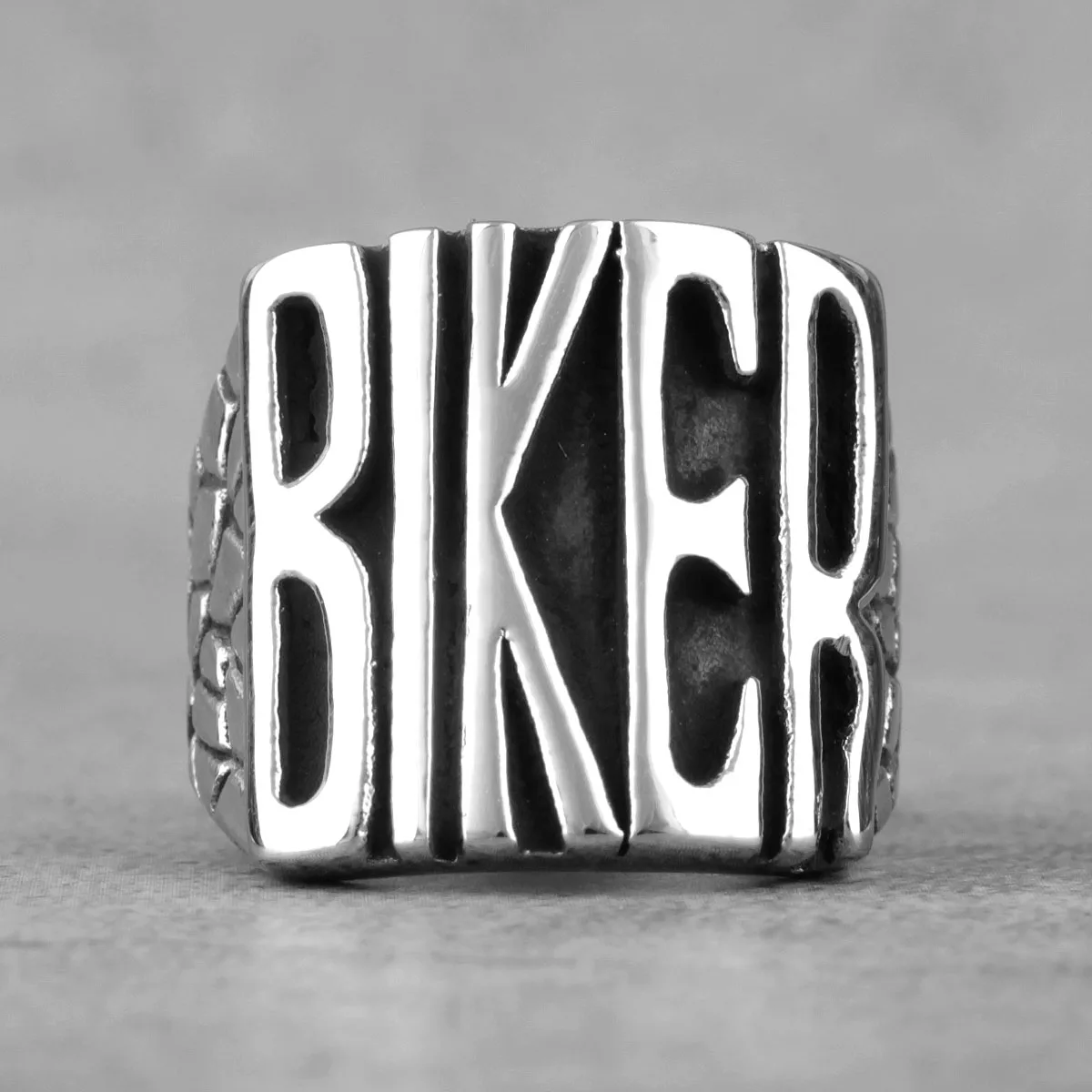 Locomotive Motorcycle Biker Letter Stainless Steel Mens Rings Punk Hip Hop for Male Boyfriend Jewelry Creativity Gift Wholesale