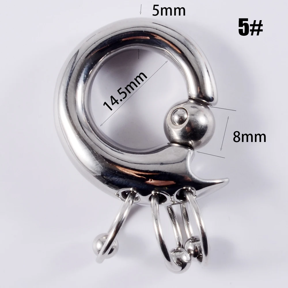1Pc Dangling Earring Captive Bead Rings Piercing Ear Weight Gauge Expander Plugs Stretchers Body Jewelry 3mm 4mm 5mm 6mm