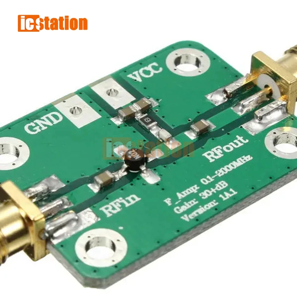 0.1-2000MHz RF Wideband Amplifier High Gain 30dB Low-noise Amplifier LNA Broadband Module Receiver LNA development board