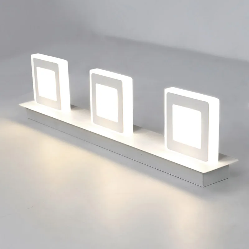 Imagem -03 - Escada Moderna Lâmpada de Parede Led Cozinha Espelho do Banheiro Luminária Decoração Quarto Casa Iluminação de Metal Branco Acrílico Sconce 110220v