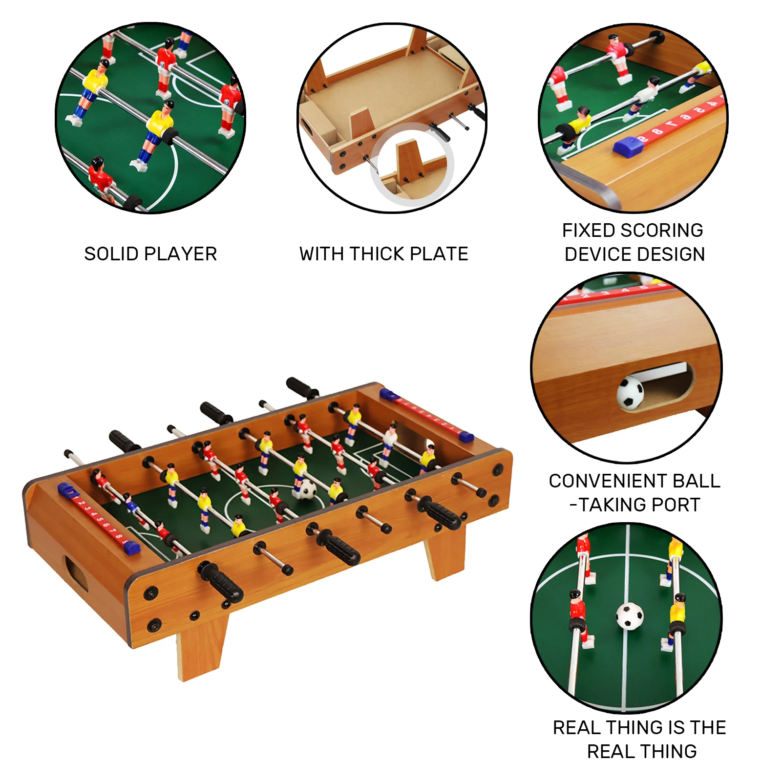 Mini Tabletop Foosball Game Set Table Portable Soccer Board Game Sets Mini Score Keeper For Adults Kids Toy