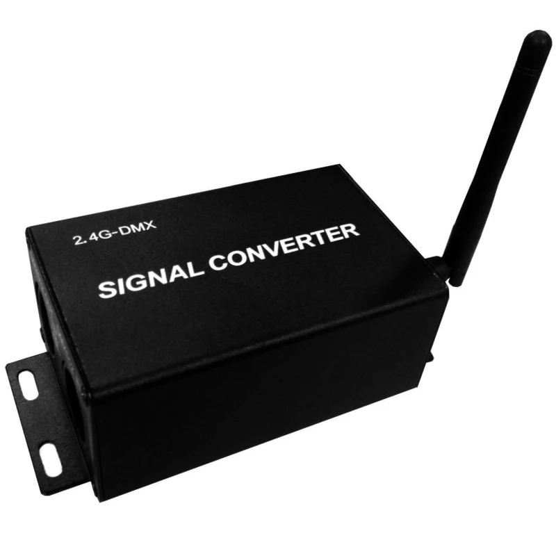 DMX Signal Converter (transmit receive) Controller dimmer;DC12~24V input,  DMX2400 Wireless frequency:2.4GHz;max distance 200m