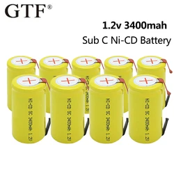 2-20 sztuk SC bateria 1.2V 3400mah Sub C ni-cd akumulator dla majsterkowiczów Bosch Hitachi Dewalt elektryczna wiertarka elektryczna SC komórki