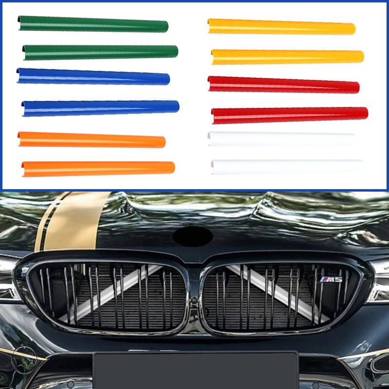 

Front Grille Trim Strips Cover Frame For BMW 5 6 7 Series F10 F11 F12 F13 F07 F06 F01 F02 X1 X2 F48 F39 Car Decorations Stickers