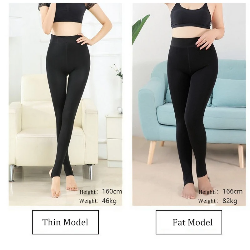 Women\'s Fleece Lined Winter Leggings High Waisted Thermal Warm Sports Pants Thick Thermal Velvet Tights ouc1285