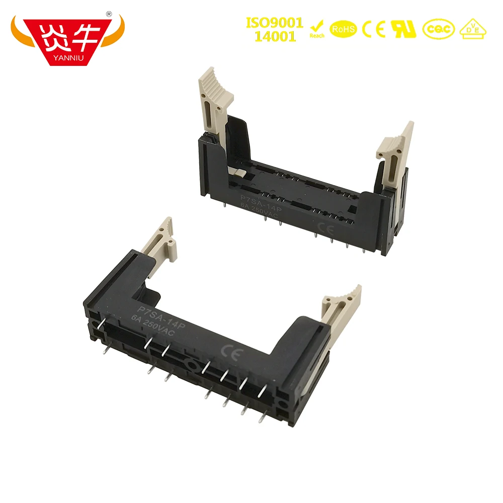 50Pcs  P7SA-10P 14P Relay socket  for  SF1V-4 -6  G7SA-3A1B 4A2B  HFA4  HFA6 Safety relay