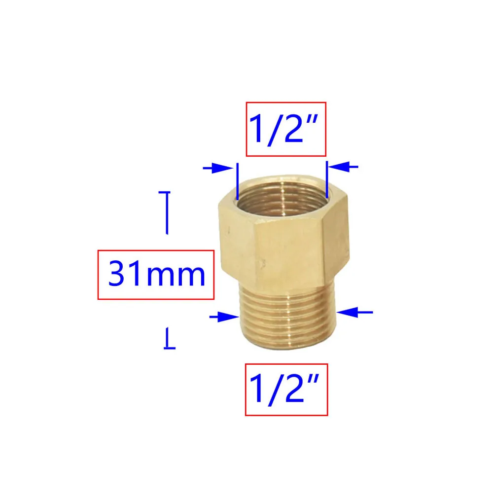 Mosiądz mężczyzna 1/2 3/4 1 Cal kobieta złącze gwintowane rury naprawy przedłużyć Adapter redukcyjny miedzi wspólne dla krany łazienkowe