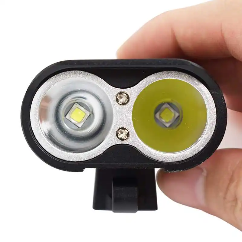 Mini 2* L2 Bicycle Light 5000LM Bike Front Light LED MTB Headlight Cycling Head Lamp + 8800mAh 18650 Battery Pack + Charger