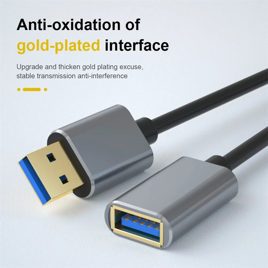 USB 3,0 Verlängerung kabel USB 3,0 Stecker Buchse 5m Kabel für Webcam Drucker PS5 Headset SSD USB Verlängerung laufwerk Tastatur Kabel USB Hub – Detail 6