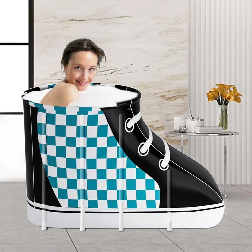 Foldable Bathtub Portable Adult Bathtub Family Spa Bathtubs Sauna Massage Full Body Bathing Bucket Child Swimming Tool