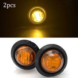 2Pcs 12V LED Trailer Side Marker Lights 3 SMD Yellow White Red For Trucks Clearance Bulbs Turn Signal Lamp DC Waterproof