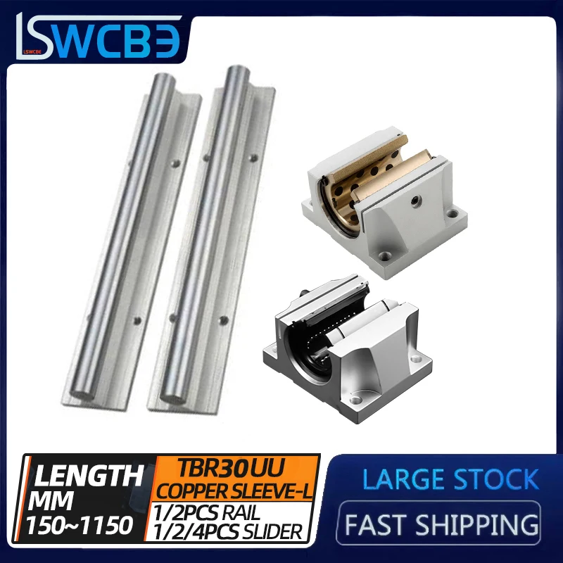 

Standard TBR Box Type Linear Rail Slide TBR30, L=150-1150mm,TBR30UU Flange Slider/Copper Sleeve, Free Shipping Mechanical Parts