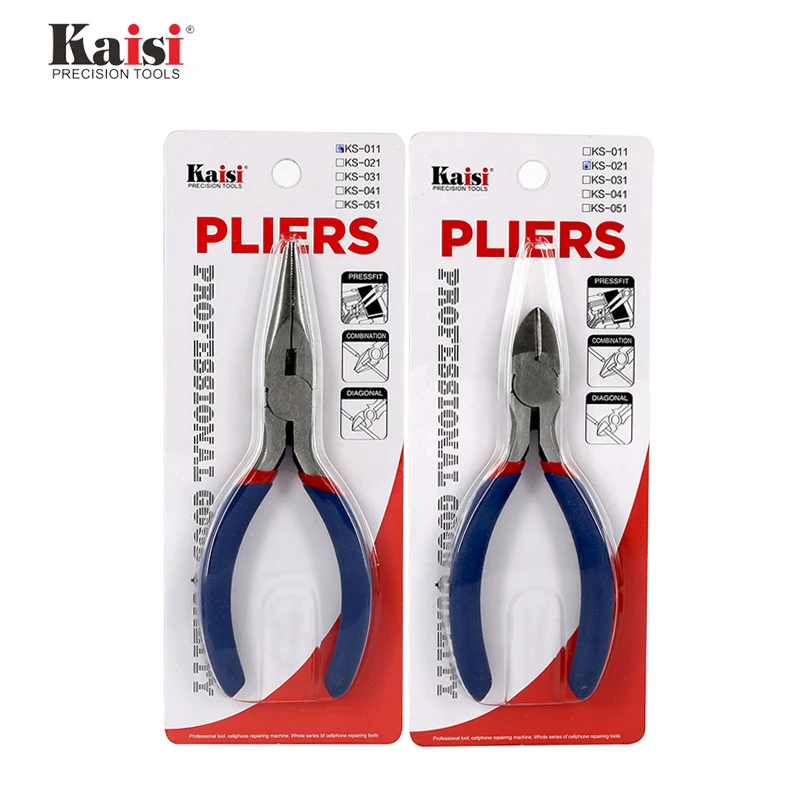 Kaisi KS-011 / KS-021 Chrome Vanadium เหล็กจมูกยาวคีมตัดสายตัดลวดอิเล็กทรอนิกส์เครื่องมือ