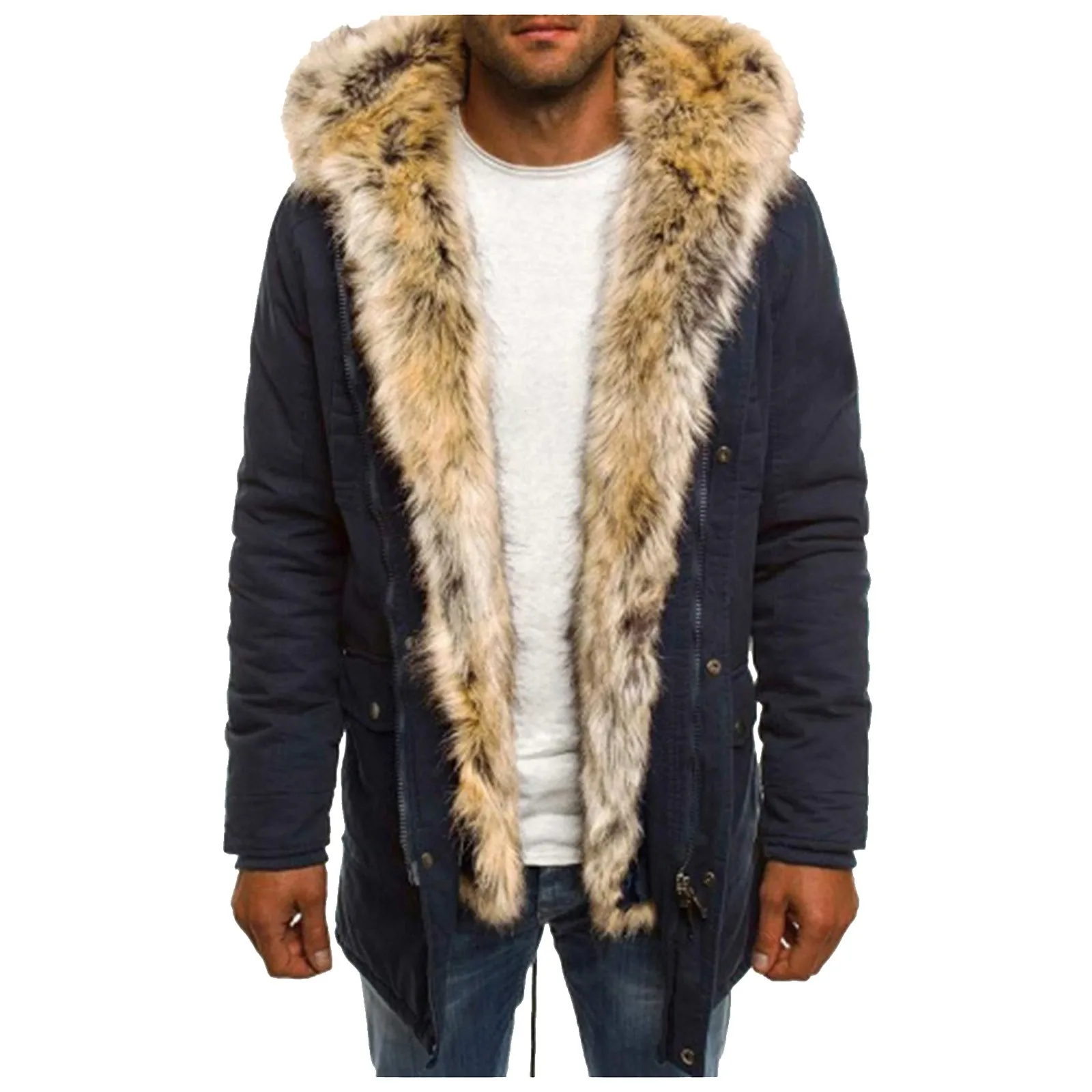 

Vintage Waterproof Winter Long Parkas Men Plush Hoodied Parka Men Warm Winter Coat Men Thicken Zipper Mens Parkas Jackets 4