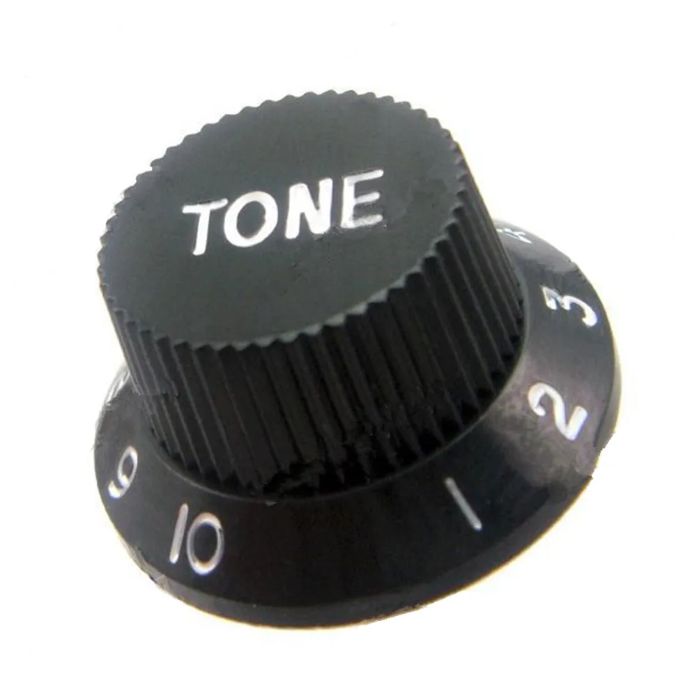1 Stück Gitarrenzubehörteile Schwarze E-Gitarren-Tonreglerkappe Potentiometerkappe Musikinstrument Großhandel – Detail 2