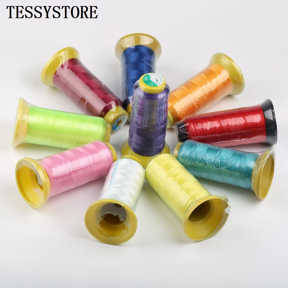 TESSYSTORE 1pcs Color Cotton Thread Three Shares Super Tiny Sewing Machine Thread Tassel Beads Nylon Cords Jewelry Making Tools