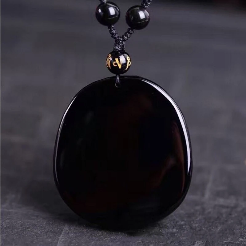 100% Original Obsidian Dragon Necklace Dragon Jade Pendant Necklace Obsidian Lucky Pendant Jade Jewelry