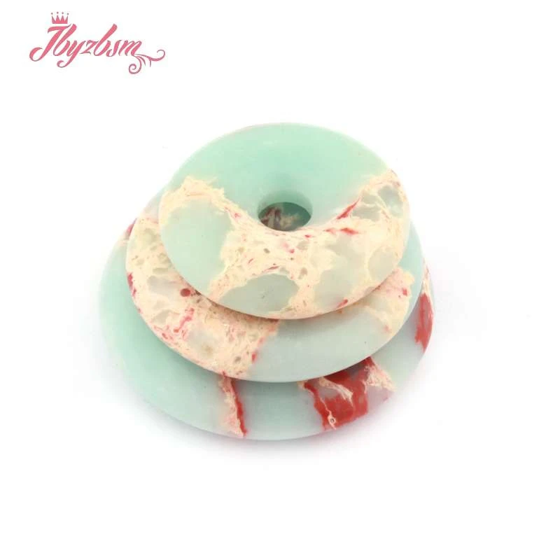 25,30,35mm Ring Donut Round Stone Beads Shoushan Stone Pendant For DIY Necklace Jewelry Making 1 Pcs,Wholesale Free Shipping