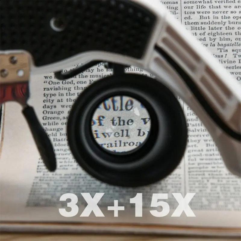 Led Light Lamp Double Eye Glasses Loupe Lens Glasses Magnifier Watchmaker Jewelry Optical Lens Magnifying Glass