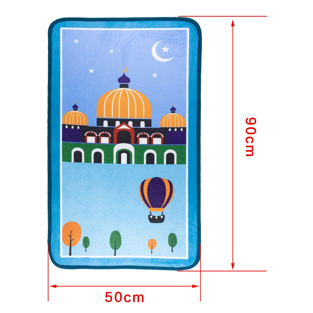 Tappeto da preghiera islam spesso tappeto da preghiera per bambini 90x50cm tappeto per bambini regalo islamico tappeto per bambini tappeto da