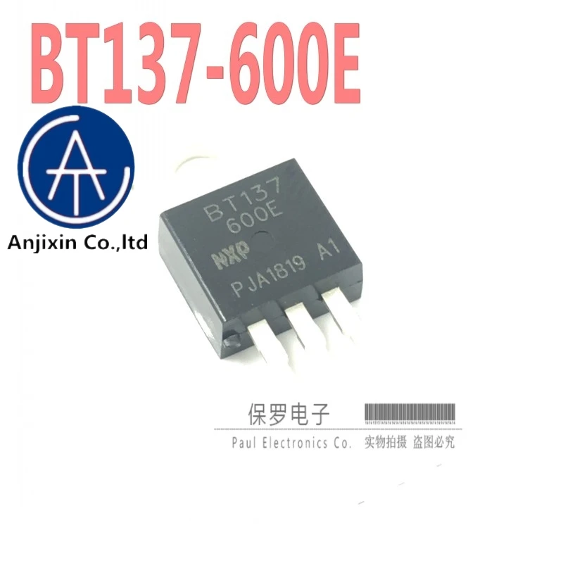 Triac 100% BT137 TO-220 8A/600V, original, 10 Uds., BT137-600E