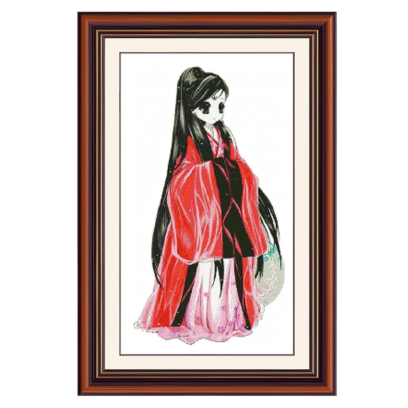 Precision Printed Cross-stitch Kit A538 Chinese Style Classic Beauty Fishxx Home Handmade Bedroom Embroidery Hanging Paintings