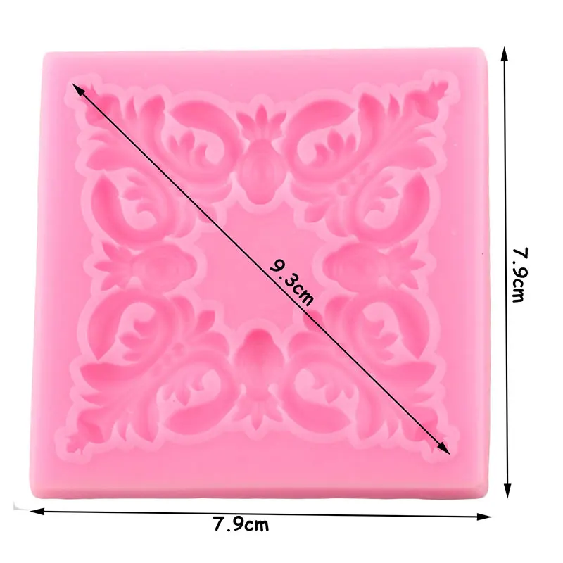 3D Flower Lace Silicone Molds Scroll Relief Fondant Mould Cake Decorating Tools Polymer Clay Candy Chocolate Gumpaste Moulds