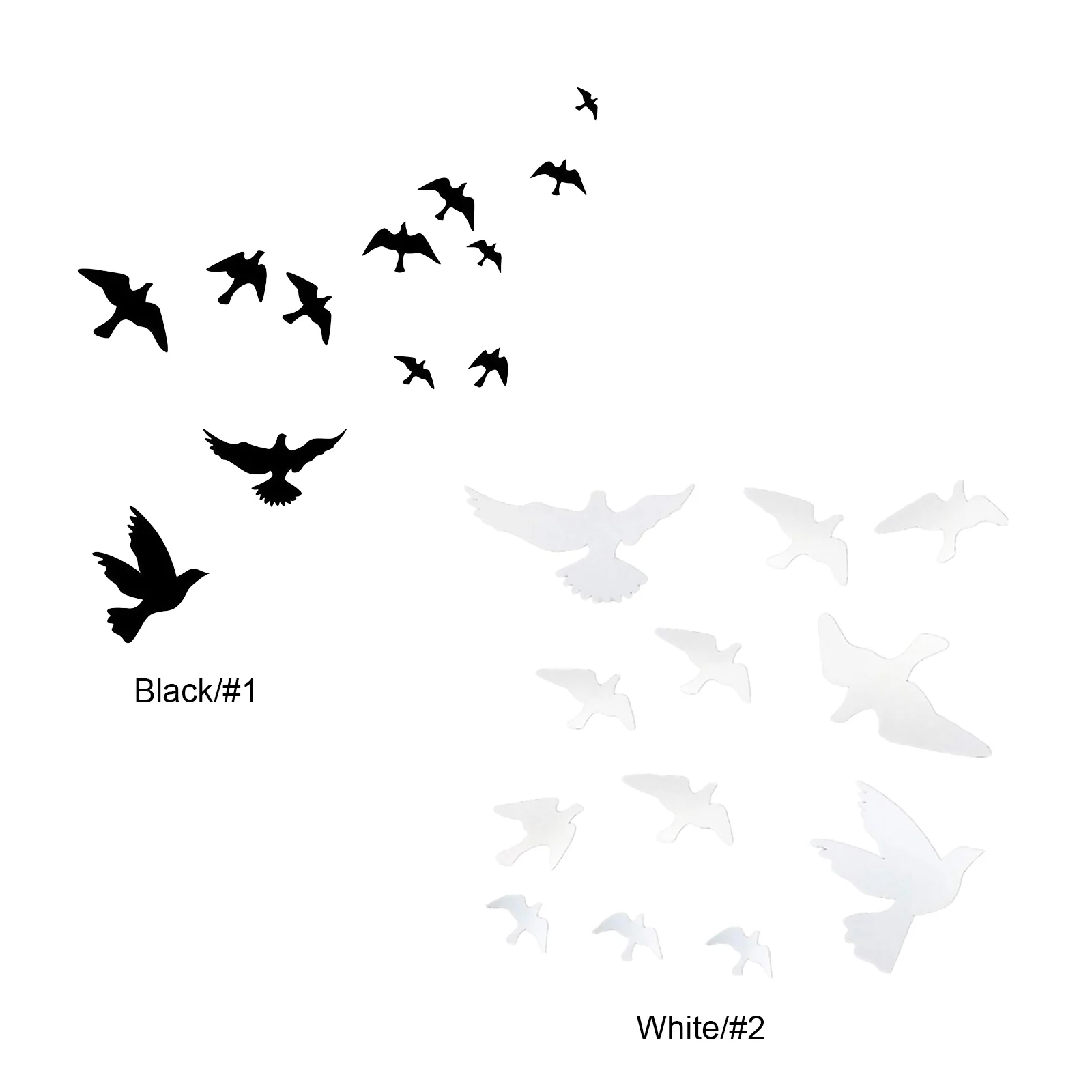 Window Alert Bird Stickers-Anti-Collision Prevent People and Bird Strikes on Doors and Windows Decor Self-Adhesive Silhouettes