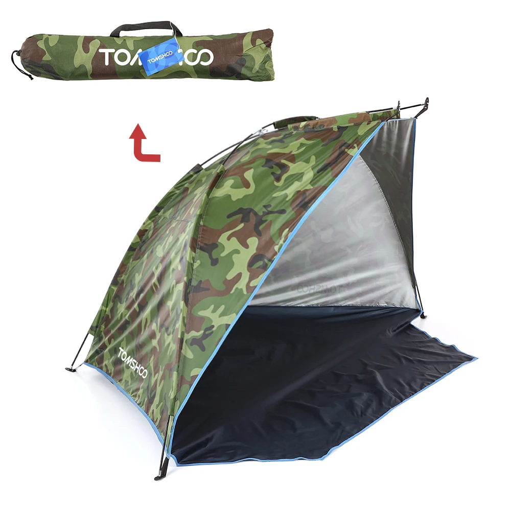 Tomshoo Outdoor Beach Tent Sunshine Shelter 2 Person Sturdy 170T Polyester Sunshade Tent for Fishing Camping Hiking Picnic Park